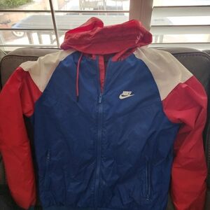 Nike Red and Blue Windbreaker Jacket